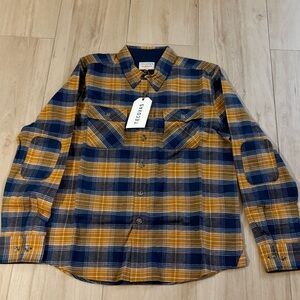 Tecovas Men’s Flannel Overshirt Prairie Plaid button down